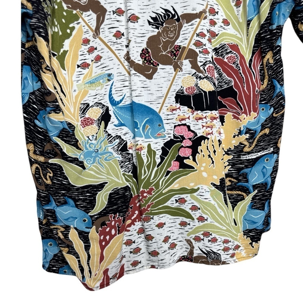 Vintage Rare Reyn Spooner Dietrich Varez Hawaiian Shirt Fish Print Size Small - Picture 12 of 15